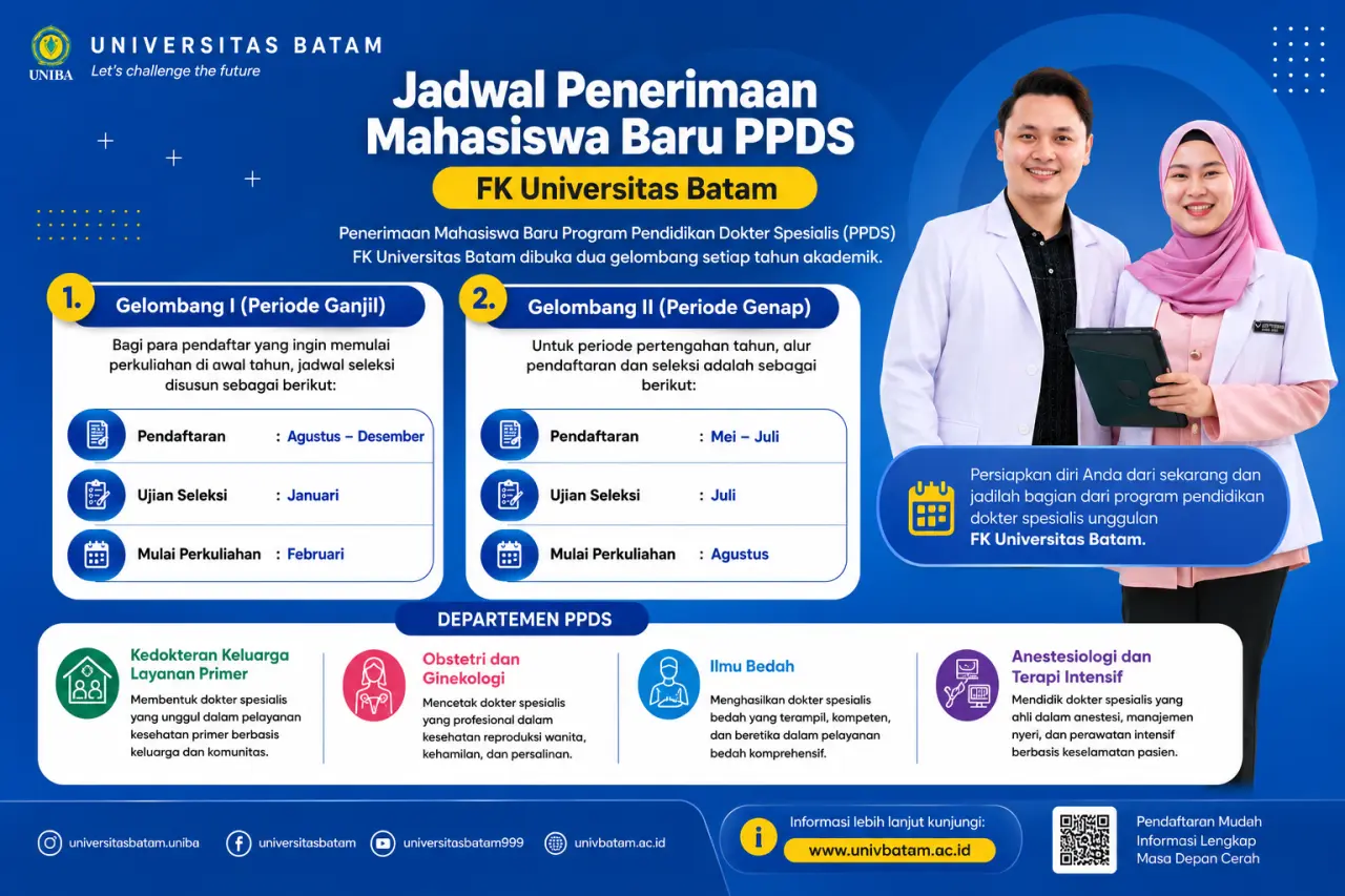 FK UNIBA Buka Pendaftaran Program Pendidikan Dokter Spesialis (PPDS) Dua Periode Setiap Tahun